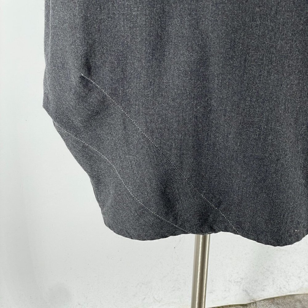 Crea Concept Paris Tulip Hem Layered Grey Wool Designer Midi Skirt 40/M/US 8 - Picture 3 of 10